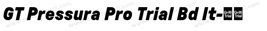 GT Pressura Pro Trial Bd It字体转换